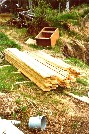 Materials collected for construction